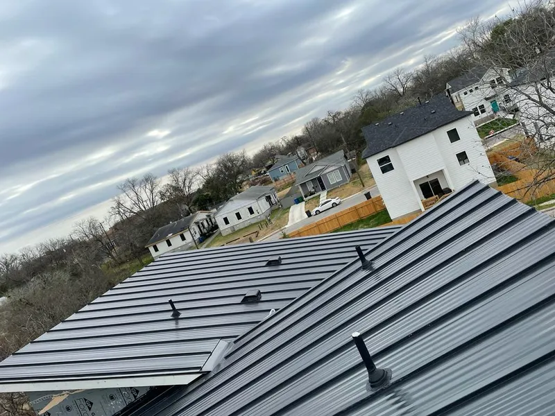 Standing seam metal roof panels with vents for Skylight Repair in Salida del Sol Estates